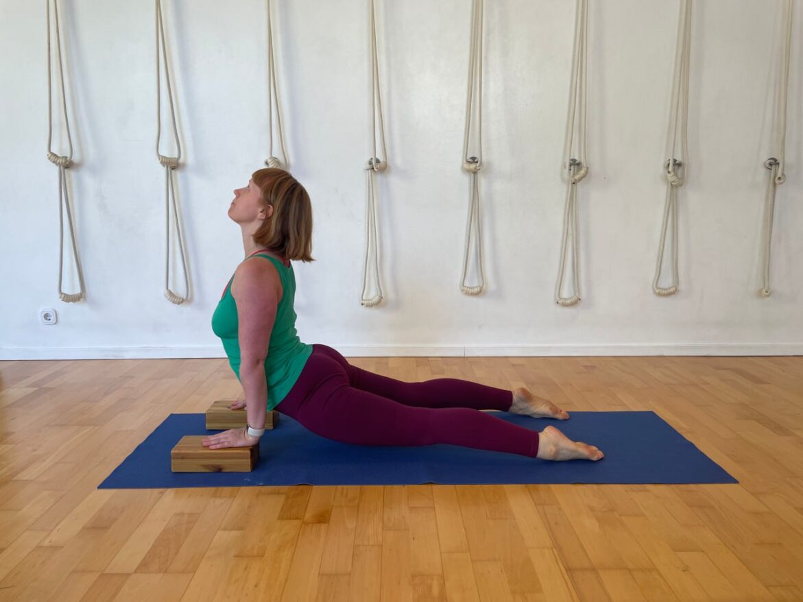 Siri Gjersøe practising Iyengar Yoga in the Berlin studio